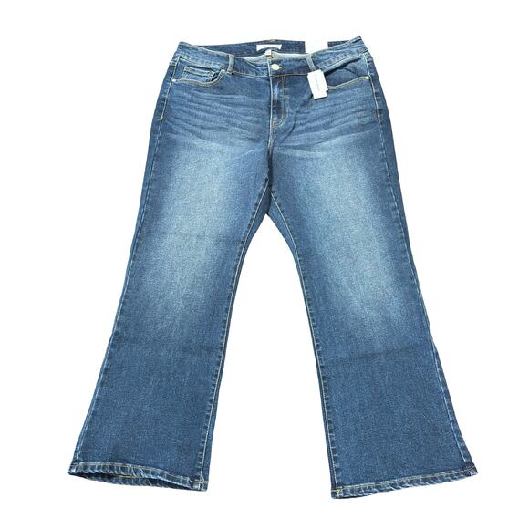 Lane Bryant Curvy Boot High Rise Women's 18 Short Blue Denim Jeans - Picture 1 of 15